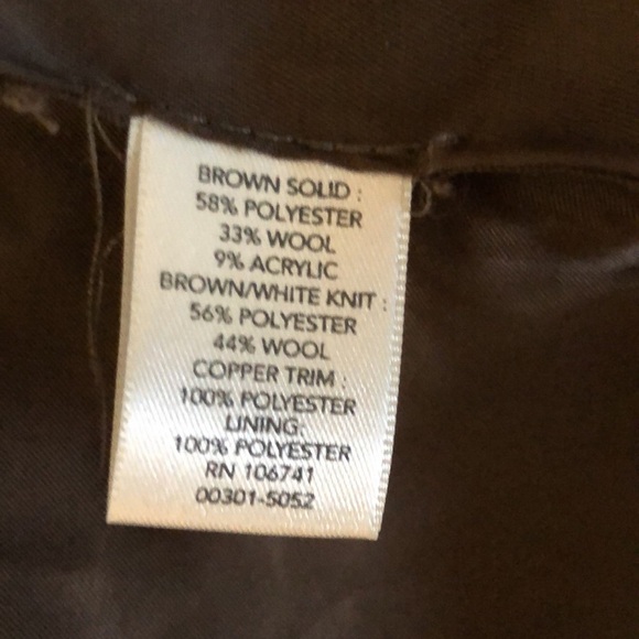 Christopher Banks copper brown wool blend snap closure pea coat trench coat - Picture 11 of 16